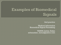 Examples of Biomedical Signals