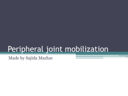 Periphral joint mobilization