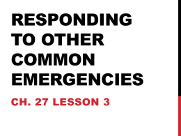Ch. 27 First-Aid Lesson 3 - Reading Community Schools