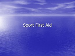 Sport First Aid Ch 1-4