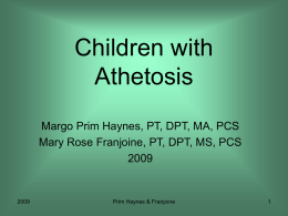 Children with Athetosis