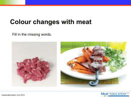Missing words meat colour IWB