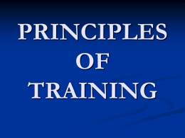 principles of training - St Augustine of Canterbury RC High School