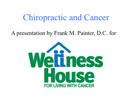 Chiropractic and Cancer PowerPoint Presentation