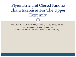 Plyometric and Closed Kinetic Chain Exercises For The