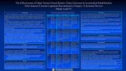 The Effectiveness of Open Versus Closed Kinetic Chain