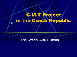 About C-M-T Project in Czech Republic