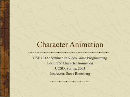 Character Animation - University of California, San Diego