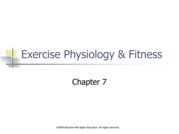 Exercise Physiology and Fitness - McGraw