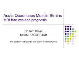 Acute Quadriceps Muscle Strains
