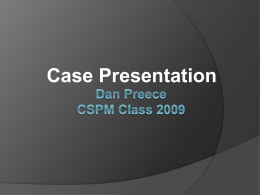 Dan Peece CSPM Class 2009