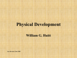 Physical Development - Valdosta State University