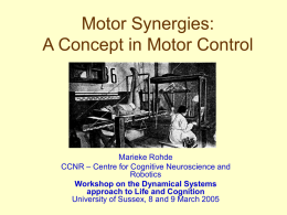 Motor Synergies: A Concept in Motor Control