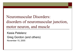 Disorders of Muscle and Neuromuscular Transmission