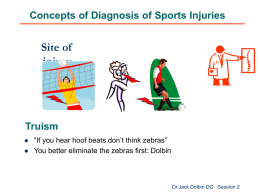Concepts of Diagnosis of Sports Injuries