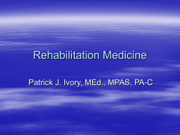 Rehabilitation Medicine - Lock Haven University of