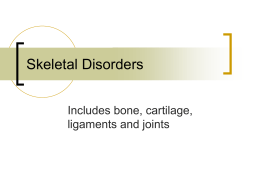 Skeletal Disorders - Woodstown-Pilesgrove Regional School