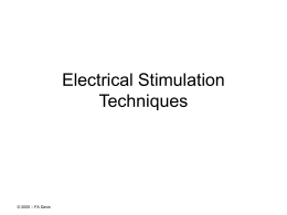 Electrical Stimulation Technique
