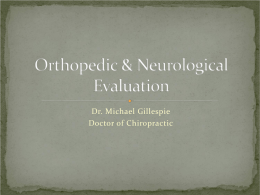 Orthopedic & Neurological Evaluation
