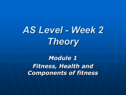 AS Level - Week 2 Theory