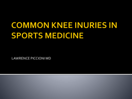 COMMON KNEE INURIES IN SPORTS