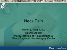 Neck Pain Webinar 2009