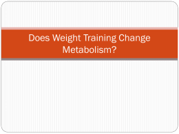 Does Weight Training Change Metabolism?