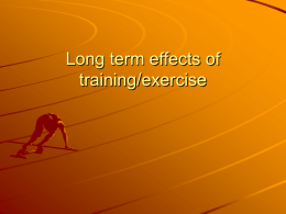 Long term effects of training/exercise