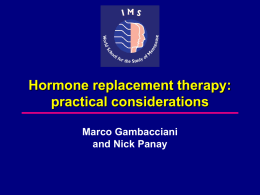 Hormone replacement therapy: practical considerations