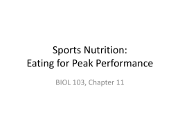BIOL103 Chapter 11 Sports for Students