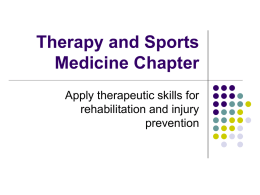 Therapy and Sports Medicine Chapter