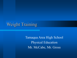 Weight Training - Tamaqua Area School District
