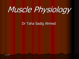 Lecture2 - Physiology of Muscle contraction