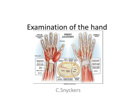 Examination of the hand