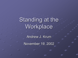 Standing at the Workplace