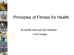 4.4 Principles of Fitness for Health