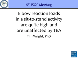 Elbow reaction loads in a sit-to-stand activity are quite