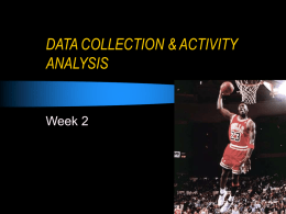 Data Collection & Activity Analysis