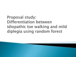 Differentiation between idiopathic toe