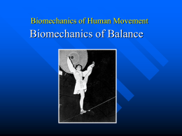 Biomechanics of Balance