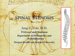 spinal stenosis - Oregon Health & Science University