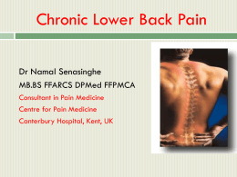 Outcomes Efficacy and Complications of Management of lower Back