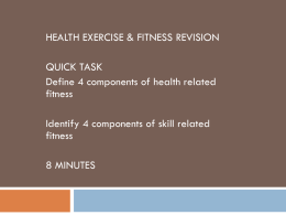 health and fitness revision questions