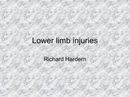 Lower limb injuries - Wilderness Medicine