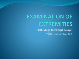 examination of extremities