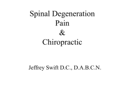 Spinal Degeneration Pain & Chiropractic