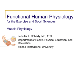 Muscle Physiology - Florida International University