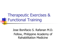 Therapeutic Exercises & Functional Training