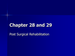 Post Surgical Rehabilitation