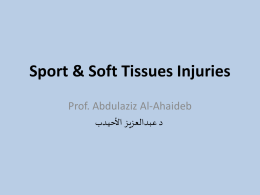 Sport/Soft tissues injuries